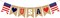 Jute Burlap USA Banner – 4th of July Independence Day Rustic American Mantel Fireplace Garland Decoration for Patriotic Home Decor